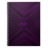 高級モダンミニマル抽象パープル ノートブック (正面)