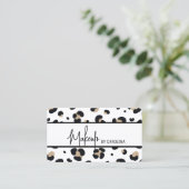 高級モダンメイクアップアーティストビジネスカード 名刺 (スタンド正面)