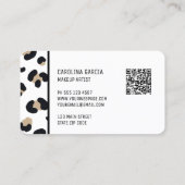 高級モダンメイクアップアーティストビジネスカード 名刺 (裏面)