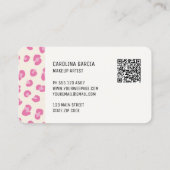 高級モダンメイクアップアーティストビジネスカード 名刺 (裏面)