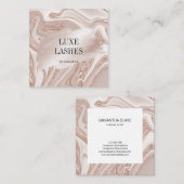 高級モダンメイク美容師まばゆみ化粧品 スクエア名刺 (正面/裏面)