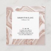 高級モダンメイク美容師まばゆみ化粧品 スクエア名刺 (裏面)