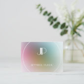 高級モダンモノグエレガントラムカラフルテンプレート 名刺 (スタンド正面)