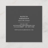 高級モダンユエレガントーカリ植物学リース スクエア名刺 (裏面)