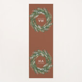 高級モダンユエレガントーカリ植物学リース ヨガマット (正面)