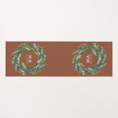 高級モダンユエレガントーカリ植物学リース ヨガマット (正面(横))