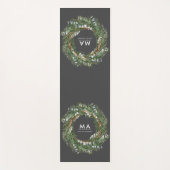 高級モダンユエレガントーカリ植物学リース ヨガマット (正面)