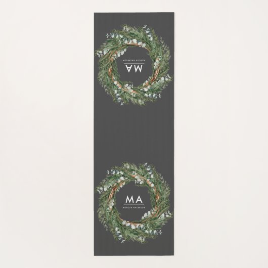 高級モダンユエレガントーカリ植物学リース ヨガマット (裏面)