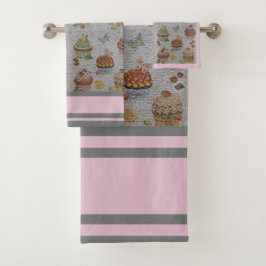 高級モダンヴィンテージフローラケーキ バスタオルセット