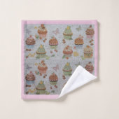 高級モダンヴィンテージフローラケーキ バスタオルセット (ウォッシュタオル)