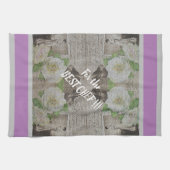 高級モダンヴィンテージフローラバラ キッチンタオル (横)