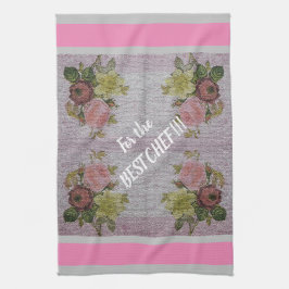 高級モダンヴィンテージフローラバラ キッチンタオル