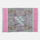 高級モダンヴィンテージフローラバラ キッチンタオル (横)