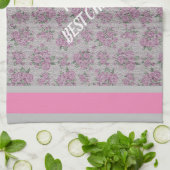 高級モダンヴィンテージフローラバラ キッチンタオル (折り畳み)