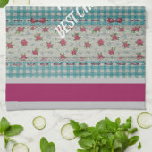 高級モダンヴィンテージフローラバラ キッチンタオル (折り畳み)