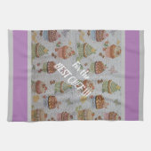 高級モダンヴィンテージフローラバラ キッチンタオル (横)