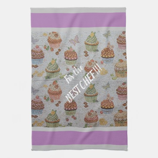 高級モダンヴィンテージフローラバラ キッチンタオル (縦)