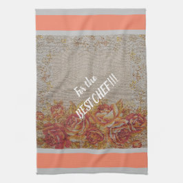 高級モダンヴィンテージフローラバラ キッチンタオル