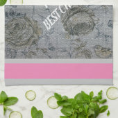 高級モダンヴィンテージフローラバラ キッチンタオル (折り畳み)