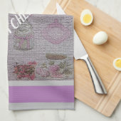 高級モダンヴィンテージフローラバラ キッチンタオル (四つ折り)