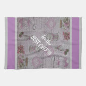 高級モダンヴィンテージフローラバラ キッチンタオル (横)