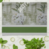 高級モダンヴィンテージフローラバラ キッチンタオル (折り畳み)