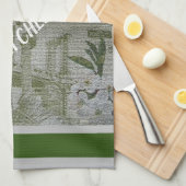 高級モダンヴィンテージフローラバラ キッチンタオル (四つ折り)