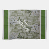 高級モダンヴィンテージフローラバラ キッチンタオル (横)