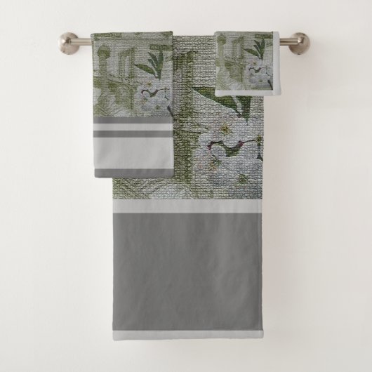 高級モダンヴィンテージフローラバラ バスタオルセット (インサイチュ)