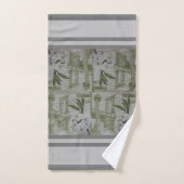 高級モダンヴィンテージフローラバラ バスタオルセット (ハンドタオル)