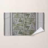 高級モダンヴィンテージフローラバラ バスタオルセット (ハンドタオル)