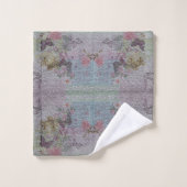 高級モダンヴィンテージフローラバラ バスタオルセット (ウォッシュタオル)