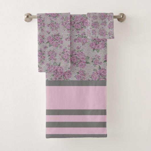 高級モダンヴィンテージフローラバラ バスタオルセット (インサイチュ)