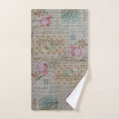 高級モダンヴィンテージフローラバラ バスタオルセット (ハンドタオル)