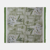 高級モダンヴィンテージフローラバラ フリースブランケット (正面(横))