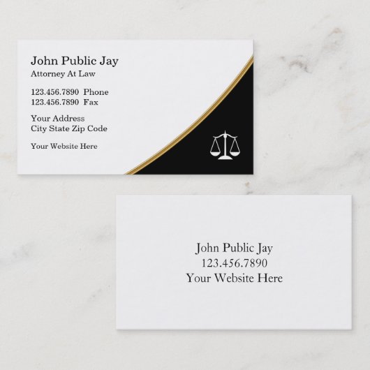 高級モダン弁護士法事務所名刺 名刺 (正面/裏面)