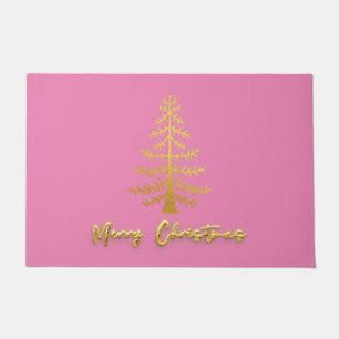 高級モダン愛らしい色のメタリックガーリーピンク ドアマット