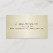 高級モダン洗練された水色の花 名刺 (裏面)