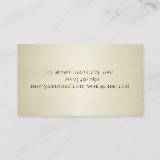 高級モダン洗練された水色の花 名刺 (裏面)