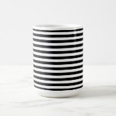 高級モダン白黒のパタストライプーン コーヒーマグカップ (中央)