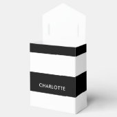 高級モダン白黒のパタストライプーン フェイバーボックス (オープン)