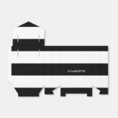 高級モダン白黒のパタストライプーン フェイバーボックス (折り畳みなし)