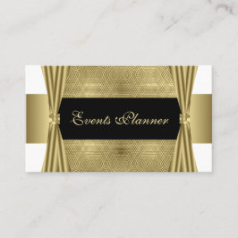 高級モダン白黒及び金ゴールド幾何学模様 名刺