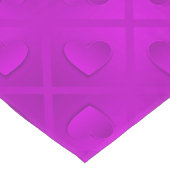 高級モダン紫エレガントハート ロングテーブルランナー (コーナー)