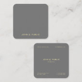 高級モダン絹エレガント仕上げプロフェッショナル スクエア名刺 (正面/裏面)