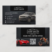 高級モダン自動車販売店 |ミニマリスト 名刺 (正面/裏面)