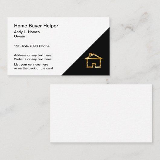 高級モダン財産 名刺 (正面/裏面)