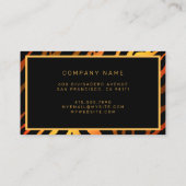 高級モダン金ゴールドオレンジタイガーあなたのテキストを追加 名刺 (裏面)