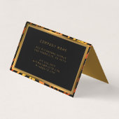 高級モダン金ゴールドオレンジタイガーあなたのテキストを追加 名刺 (裏面)