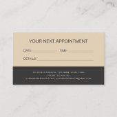 高級モダン金ゴールドグリッターアポイントメントカード 予約カード (正面)